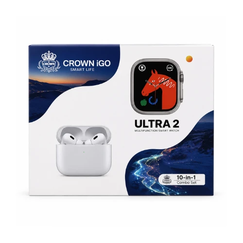 سماعة ایربود + ساعة CROWN 160 ULTRA2