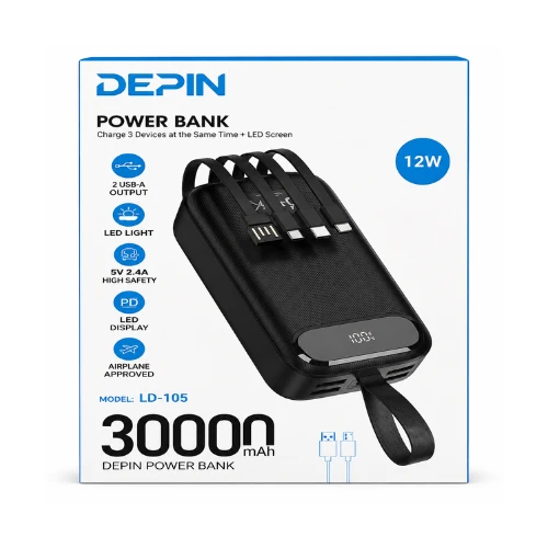 باور بنك LD- 10S DPEIN 30000mAh